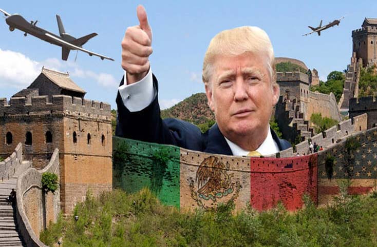 Donald Trump was going ahead with building the wall. 