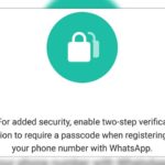 Whatsapp step two security