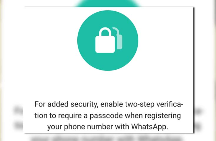How the two-step verification of WhatsApp works