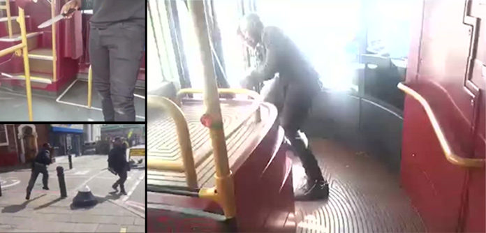 London Bus Passenger Fight With Knife Carrying Thug