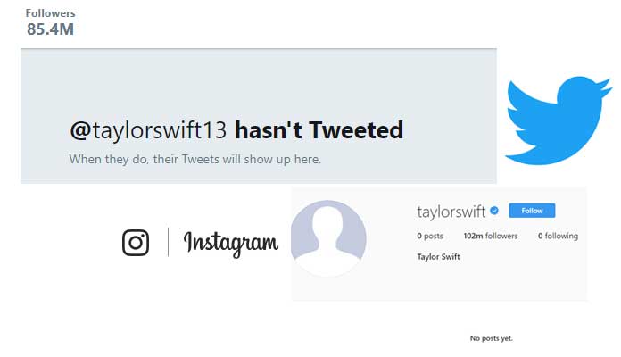Taylor Swift Wipes Off Social Media Posts