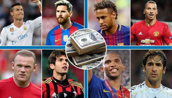 Top 10 Footballers of 2017 Rolling In Money