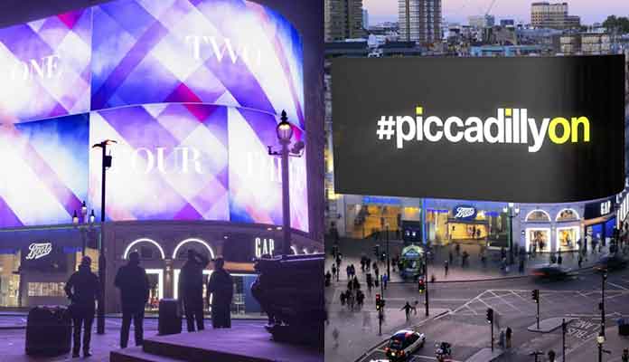 Piccadilly Circus Billboard Lights Come Back to Life