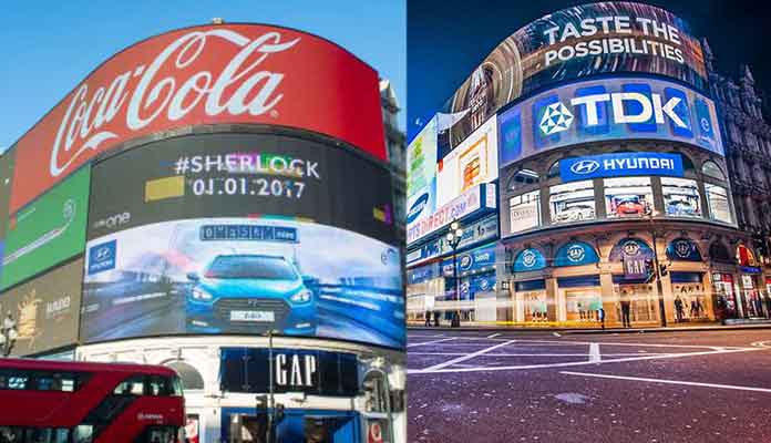Piccadilly Circus Billboard Lights Come Back to Life