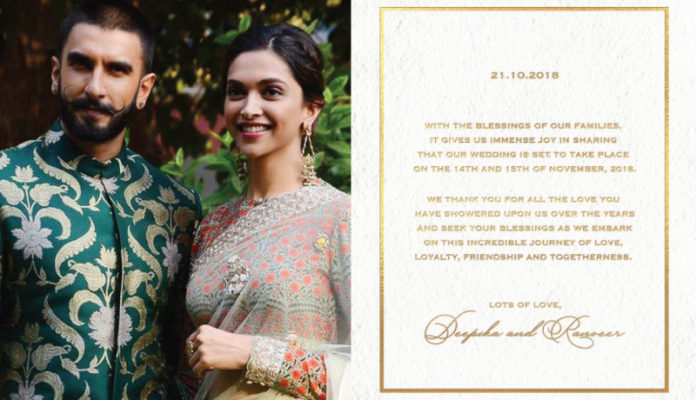 Deepika weds Ranveer