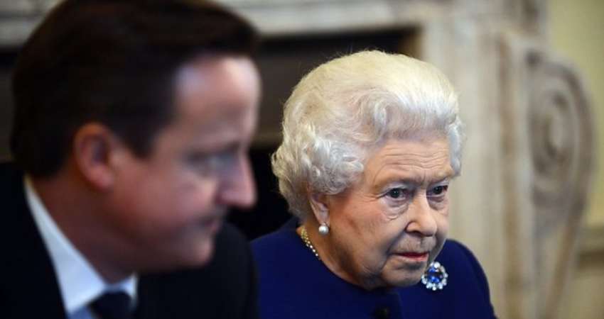David Cameron with Queen