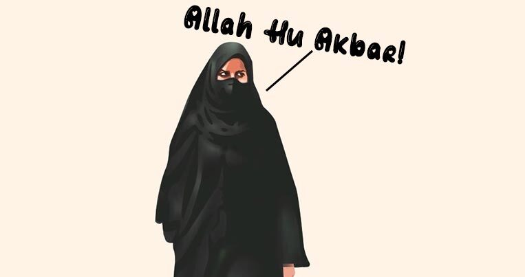 hijab-girl-chanting-allah-hu-akbar-muskaan-khan